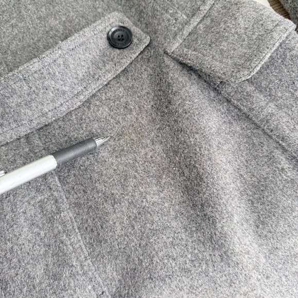 BURBERRY BRIT | Gray Wool Duffle Coat Fitted Toggle Closures Size US 6 - Picture 10 of 12